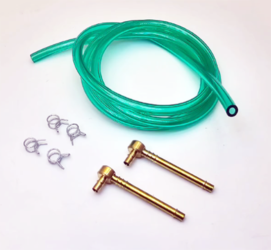High Flow Fuel Line Kit Brass Fittings Green Clear Fuel Line 1